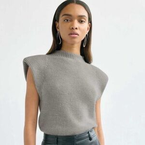 Babaton Cream Knit Sweater vest